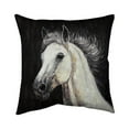 thumbnail image 1 of Begin Home Decor 5541-1818-AN485 18 x 18 in. White Star Horse-Double Sided Print Indoor Pillow, 1 of 1