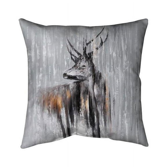 Begin Home Decor 5541-1818-AN92-1 18 x 18 in. Deer in the Forest-Double Sided Print Indoor Pillow
