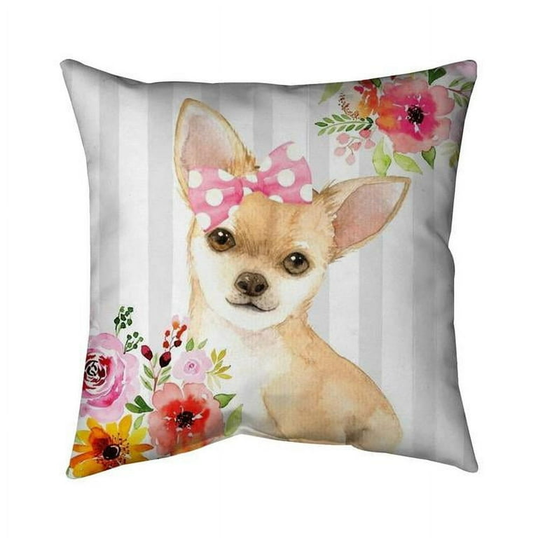 Begin Home Decor 5541 1818 CH5 18 x 18 in. Chihuahua Dog Double