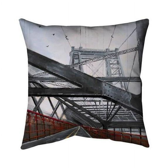 Begin Home Decor 5541-1818-CI225 18 x 18 in. Bridge Architecture-Double Sided Print Indoor Pillow