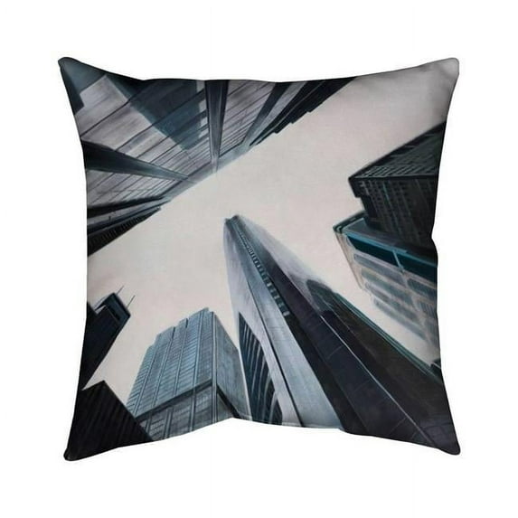 Begin Home Decor 5541-1818-CI289 18 x 18 in. Perspective View of Skyscraper-Double Sided Print Indoor Pillow