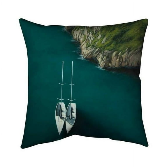 Begin Home Decor 5541-1818-CO105 18 x 18 in. Smooth Sailing-Double Sided Print Indoor Pillow