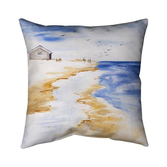 Begin Home Decor 5541-1818-CO13 18 x 18 in. House on the Beach-Double Sided Print Indoor Pillow
