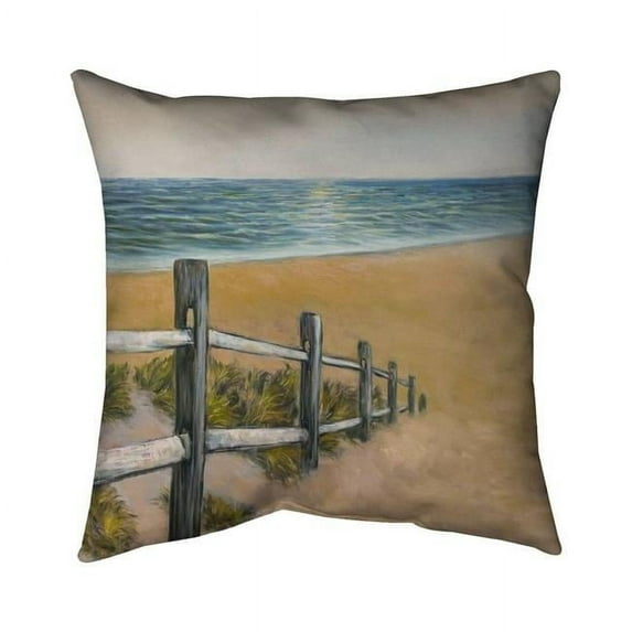 Begin Home Decor 5541-1818-CO45 18 x 18 in. Quiet Seaside-Double Sided Print Indoor Pillow