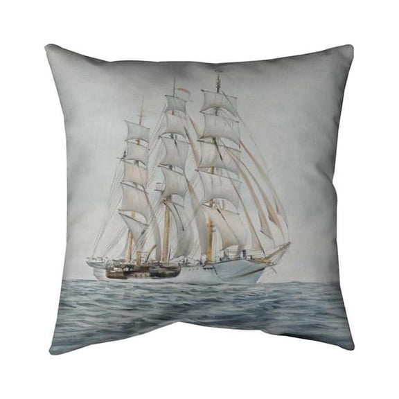 Begin Home Decor 5541-1818-CO88 18 x 18 in. Ship by A Cloudy Day-Double Sided Print Indoor Pillow