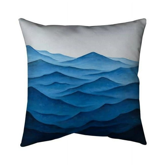 Begin Home Decor 5541-1818-CO89 18 x 18 in. Dark Calm Ocean Waves-Double Sided Print Indoor Pillow
