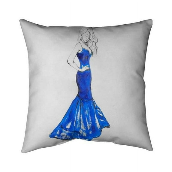 Begin Home Decor 5543-1818-FA24 18 x 18 in. Lady In Dress-Double Sided Print Indoor Pillow Cover