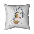 thumbnail image 1 of Begin Home Decor 5541-1818-FI59-1 18 x 18 in. Classic Woman Watercolor-Double Sided Print Indoor Pillow, 1 of 1