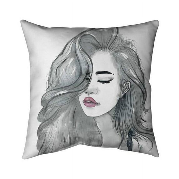 Begin Home Decor 5541-1818-FI79 18 x 18 in. Beautiful Female Hair-Double Sided Print Indoor Pillow
