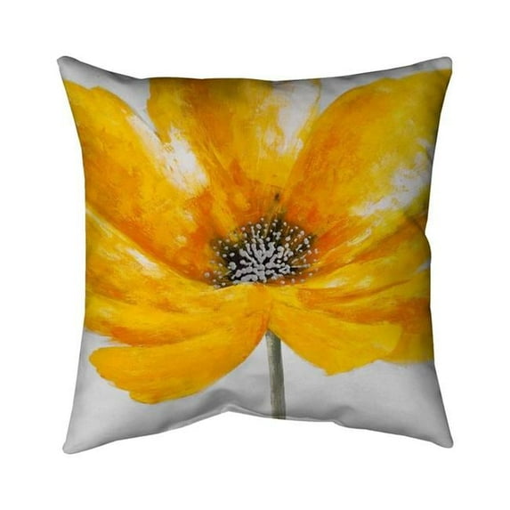Begin Home Decor 5541-1818-FL103 18 x 18 in. Big Yellow Flower-Double Sided Print Indoor Pillow