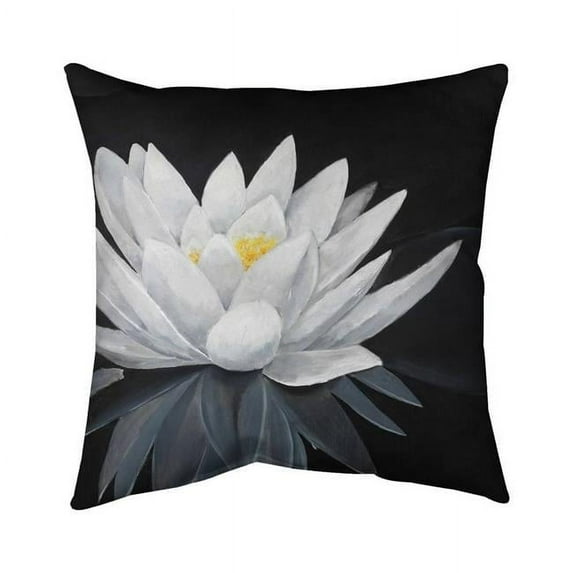 Begin Home Decor 5541-1818-FL198 18 x 18 in. Lotus Flower with Reflection-Double Sided Print Indoor Pillow