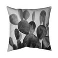 thumbnail image 1 of Begin Home Decor 5541-1818-FL287 18 x 18 in. Greyscale Paddle Cactus Plant-Double Sided Print Indoor Pillow, 1 of 1