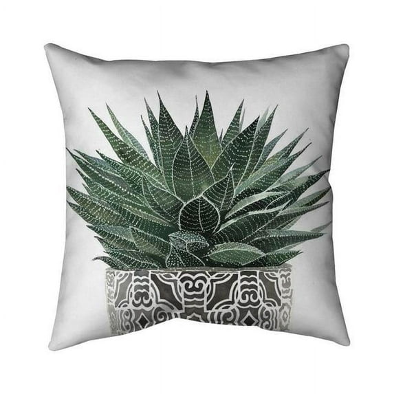 Begin Home Decor 5541-1818-FL339 18 x 18 in. Zebra Plant Succulent-Double Sided Print Indoor Pillow