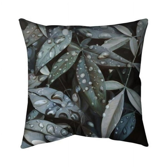Begin Home Decor 5541-1818-FL375 18 x 18 in. Leaves After Rain-Double Sided Print Indoor Pillow