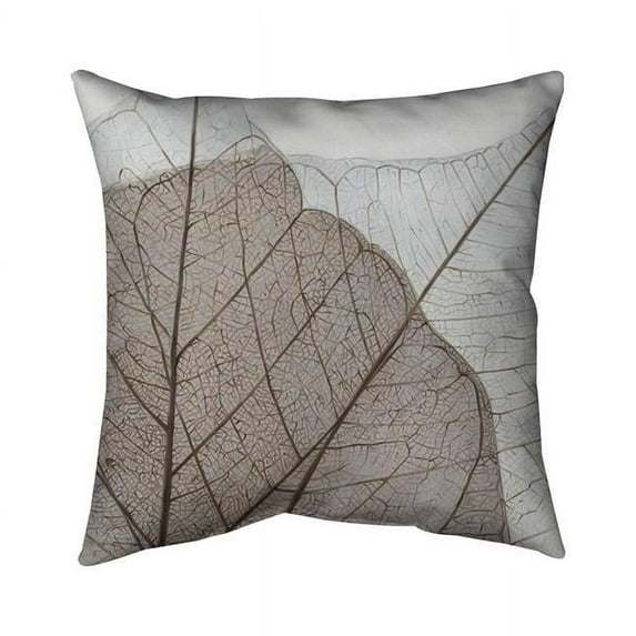 Begin Home Decor 5541-1818-FL377 18 x 18 in. Translucent Dried Leaves-Double Sided Print Indoor Pillow