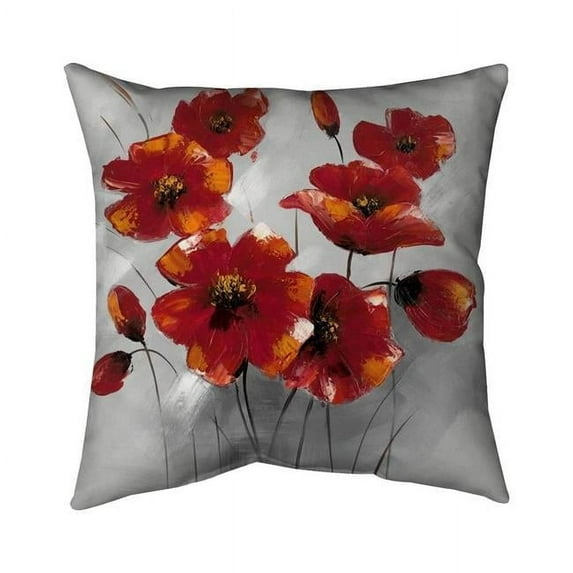 Begin Home Decor 5541-1818-FL8 18 x 18 in. Anemone Flowers-Double Sided Print Indoor Pillow