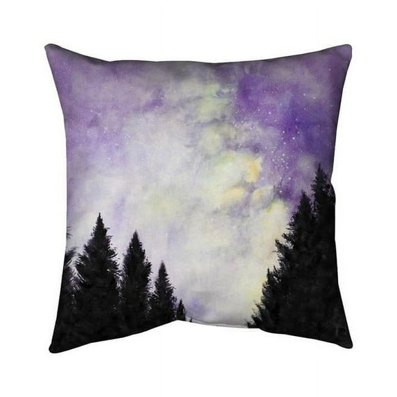 Begin Home Decor 5541-1818-LA126-1 18 x 18 in. Purple Starry Sky-Double Sided Print Indoor Pillow