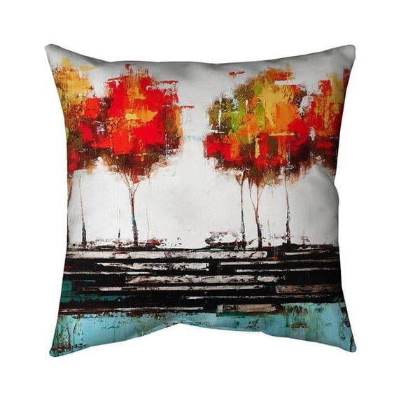 Begin Home Decor 5541-1818-LA75 18 x 18 in. Modern Style Trees-Double Sided Print Indoor Pillow