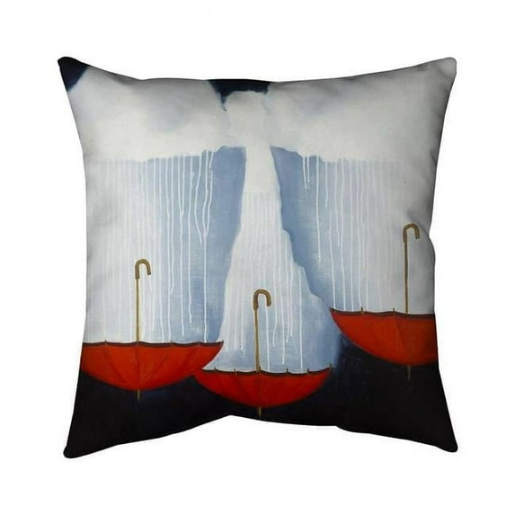 Begin Home Decor 5541-1818-MI42 18 x 18 in. Upside Down Umbrellas-Double Sided Print Indoor Pillow