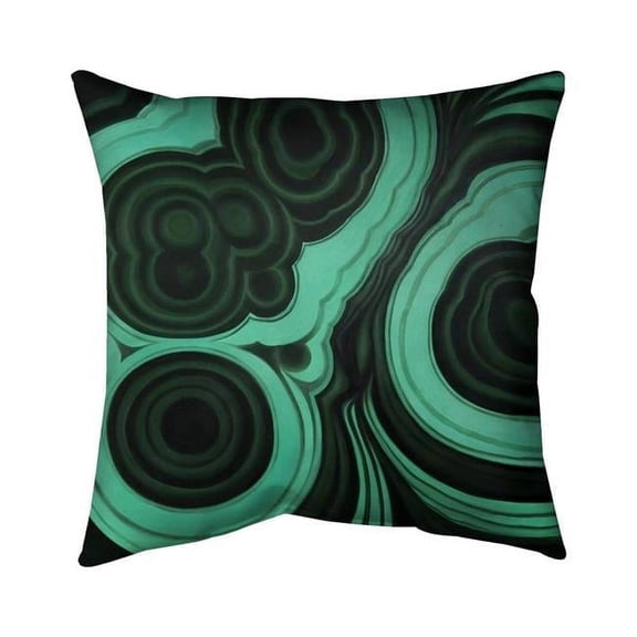 Begin Home Decor 5541-1818-MN4 18 x 18 in. Malachite Stone-Double Sided Print Indoor Pillow