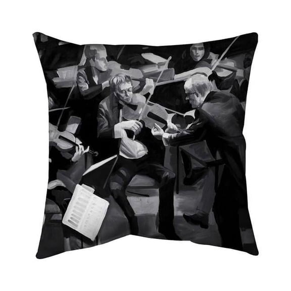 Begin Home Decor 5541-1818-MU34 18 x 18 in. Symphony Orchestra Performing-Double Sided Print Indoor Pillow