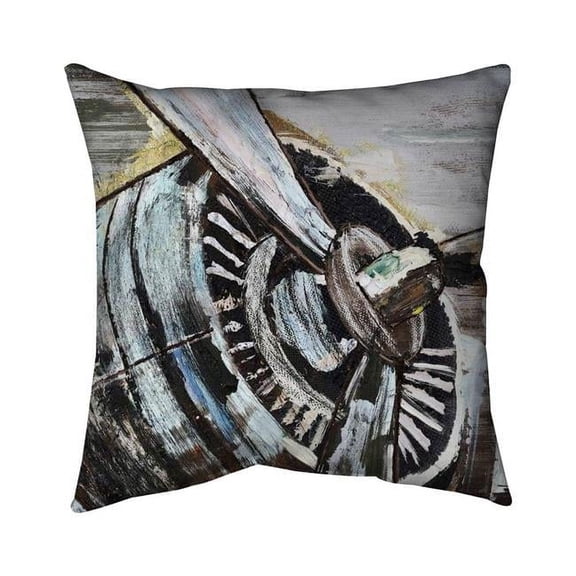 Begin Home Decor 5541-1818-TR1 18 x 18 in. Airplane Propeller-Double Sided Print Indoor Pillow