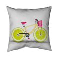 thumbnail image 1 of Begin Home Decor 5541-1818-TR37 18 x 18 in. Lime Wheel Bike-Double Sided Print Indoor Pillow, 1 of 1