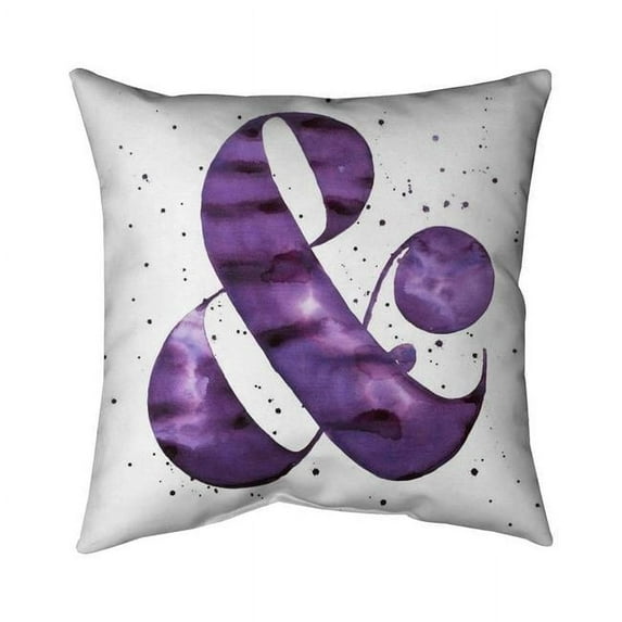Begin Home Decor 5541-1818-TY19 18 x 18 in. Ampersand Purple-Double Sided Print Indoor Pillow