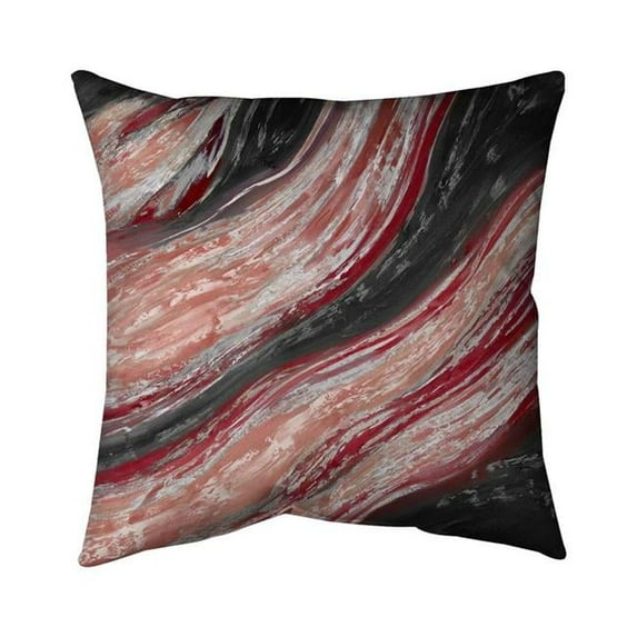 Begin Home Decor 5541-2020-AB41-1 20 x 20 in. Red Wave-Double Sided Print Indoor Pillow