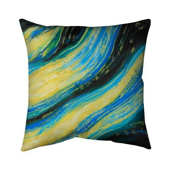 Begin Home Decor 5541-2020-AB41 20 x 20 in. Liquid Magic Wave-Double Sided Print Indoor Pillow