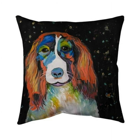 Begin Home Decor 5541-2020-AN189 20 x 20 in. Colorful Dog-Double Sided Print Indoor Pillow