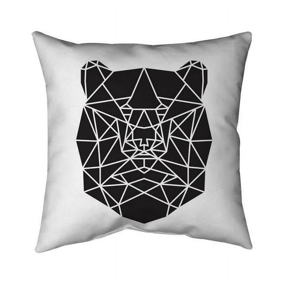 Begin Home Decor 5541-2020-AN194 20 x 20 in. Geometric Bear Head-Double Sided Print Indoor Pillow