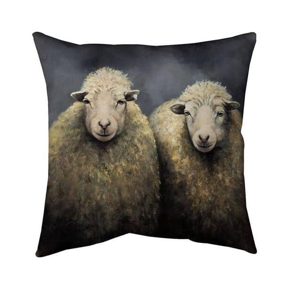 Begin Home Decor 5541-2020-AN212 20 x 20 in. Wool Sheeps-Double Sided Print Indoor Pillow