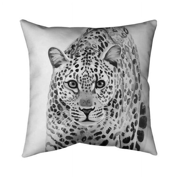 Begin Home Decor 5541-2020-AN244 20 x 20 in. Leopard Ready to Attack-Double Sided Print Indoor Pillow