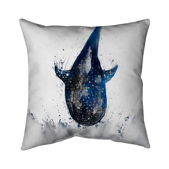 Begin Home Decor 5541-2020-AN246-1 20 x 20 in. Shark Whale-Double Sided Print Indoor Pillow
