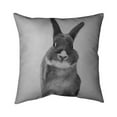 thumbnail image 1 of Begin Home Decor 5541-2020-AN465 20 x 20 in. Funny Grey Rabbit-Double Sided Print Indoor Pillow, 1 of 1