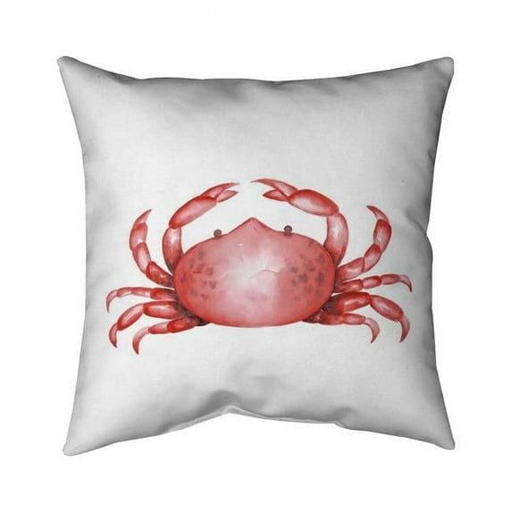 Begin Home Decor 5541-2020-AN478 20 x 20 in. Crab-Double Sided Print Indoor Pillow