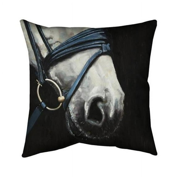 Begin Home Decor 5541-2020-AN484 20 x 20 in. Horse with Harness-Double Sided Print Indoor Pillow