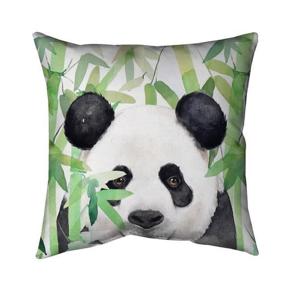 Begin Home Decor 5541-2020-CH1 20 x 20 in. Hidden Panda In Bamboo-Double Sided Print Indoor Pillow