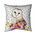 thumbnail image 1 of Begin Home Decor 5541-2020-CH3-1 20 x 20 in. Beautiful Owl-Double Sided Print Indoor Pillow, 1 of 1