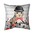 thumbnail image 1 of Begin Home Decor 5541-2020-CH8-1 20 x 20 in. Cat Detective-Double Sided Print Indoor Pillow, 1 of 1