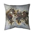 thumbnail image 1 of Begin Home Decor 5541-2020-CI145 20 x 20 in. Texturized World Map with Typography-Double Sided Print Indoor Pillow, 1 of 1