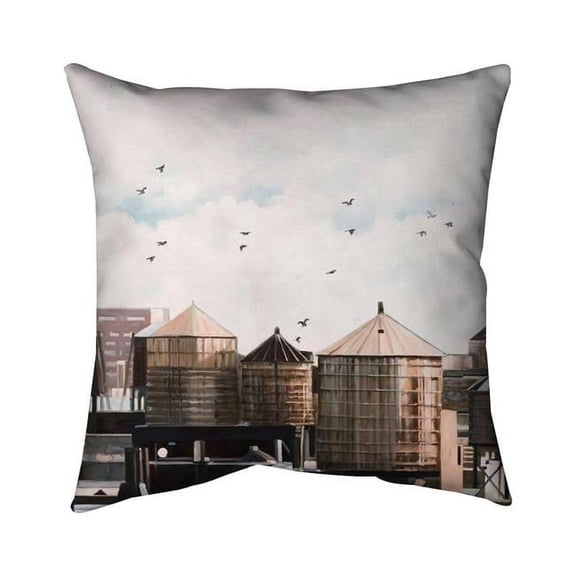Begin Home Decor 5541-2020-CI265 20 x 20 in. Water Towers-Double Sided Print Indoor Pillow