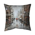 thumbnail image 1 of Begin Home Decor 5541-2020-CI27 20 x 20 in. City Rain-Double Sided Print Indoor Pillow, 1 of 1