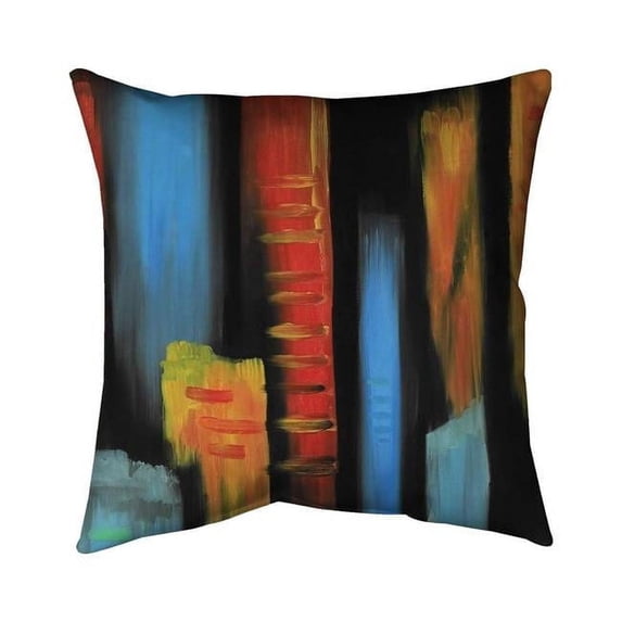 Begin Home Decor 5541-2020-CI351 20 x 20 in. Abstract & Colorful Tall Buildings-Double Sided Print Indoor Pillow