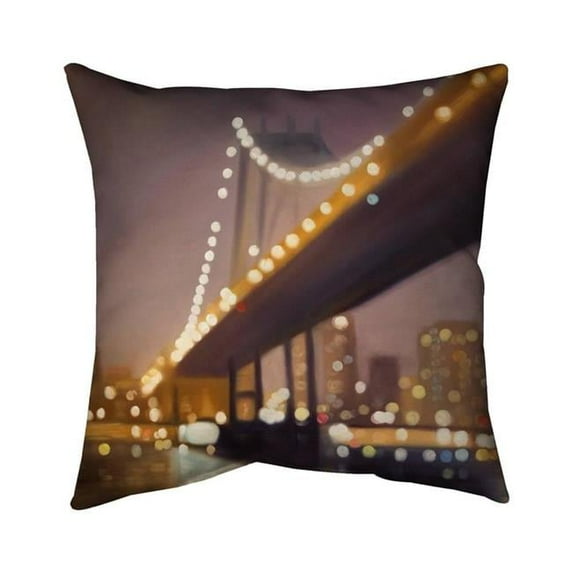 Begin Home Decor 5541-2020-CI354 20 x 20 in. New-York At Night-Double Sided Print Indoor Pillow