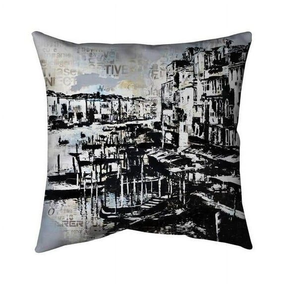 Begin Home Decor 5541-2020-CI48 20 x 20 in. Abstract Venise Port-Double Sided Print Indoor Pillow