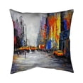 thumbnail image 1 of Begin Home Decor 5541-2020-CI58 20 x 20 in. Color Spotted Street with Taxis-Double Sided Print Indoor Pillow, 1 of 1