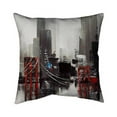 thumbnail image 1 of Begin Home Decor 5541-2020-CO10 20 x 20 in. Abstract Grey City with A Bridge-Double Sided Print Indoor Pillow, 1 of 1