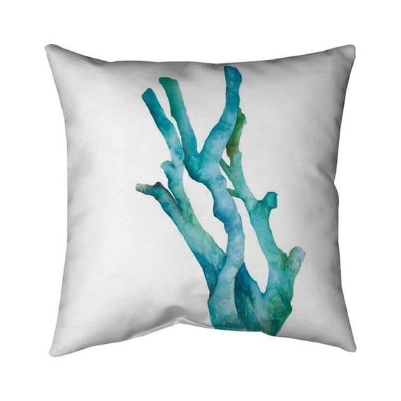 Begin Home Decor 5541-2020-CO55 20 x 20 in. Small Watercolor Sea Coral-Double Sided Print Indoor Pillow